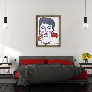 Tablou inramat - Daisy de Villeneuve - Londra Girls, 60 x 80 cm - Img 3