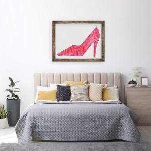 Tablou inramat - Daisy de Villeneuve - Pantofi Rosu, 70 x 90 cm - Img 3