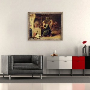 Tablou inramat - David Teniers the Younger - Un Alchimist, 50 x 60 cm - Img 2