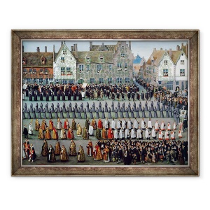 Tablou inramat - Denys van Alsloot - Triumful Arhiducesei Isabella 1556-1633 la Ommegang de la Bruxelles, 31 mai 1615, 70 x 90 cm