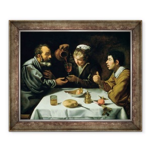Tablou inramat - Diego Rodriguez de Silva y Velazquez - Masa de pranz, 70 x 85 cm
