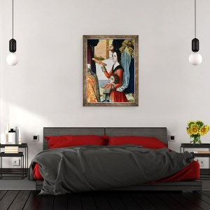 Tablou inramat - Dirck Bouts - Justitia imparatului Otto, Proces de Foc, 60 x 80 cm - Img 3