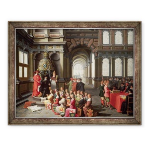 Tablou inramat - Dirck van Delen - Alegorie a opresiunii olandezilor sub Ducele de Alba, 60 x 80 cm