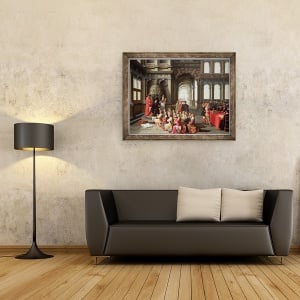 Tablou inramat - Dirck van Delen - Alegorie a opresiunii olandezilor sub Ducele de Alba, 70 x 90 cm - Img 2
