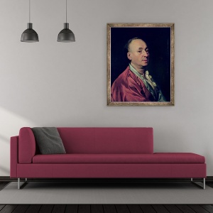Tablou inramat - Dmitri Grigor'evich Levitsky - Denis Diderot 1715-84 1773, 70 x 85 cm - Img 2