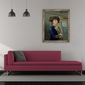 Tablou inramat - Dominic Serres - Portretul Capitanului William Locker 1731-1800 1769, 50 x 60 cm - Img 2