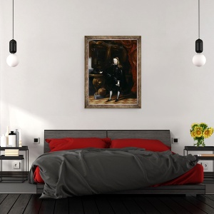 Tablou inramat - Don Juan Carreno de Miranda - Portretul lui Carol al II-lea, 70 x 90 cm - Img 3
