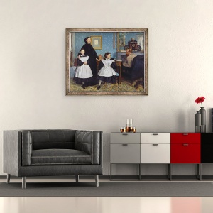 Tablou inramat - Edgar Degas - Familia Bellelli, 50 x 60 cm - Img 2