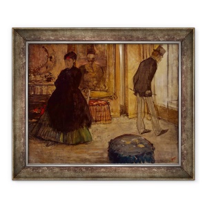 Tablou inramat - Edgar Degas - Interior cu doua figuri, 50 x 60 cm