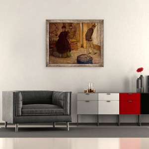 Tablou inramat - Edgar Degas - Interior cu doua figuri, 50 x 60 cm - Img 2