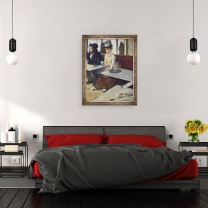 Tablou inramat - Edgar Degas - intr-o cafenea, sau Absint, 60 x 80 cm - Img 3