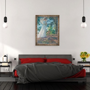 Tablou inramat - Edmund Charles Tarbell - Pe Dealul lui Bosn, 60 x 80 cm - Img 3