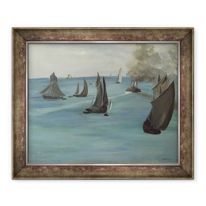 Tablou inramat - Edouard Manet - Barca cu aburi plecand din Boulogne, 70 x 85 cm