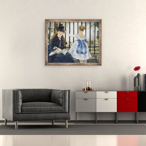 Tablou inramat - Edouard Manet - Calea ferata, 50 x 60 cm - Img 2