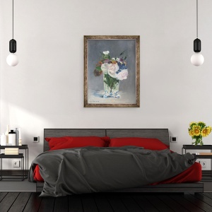 Tablou inramat - Edouard Manet - Flori intr-o vaza de cristal, 60 x 80 cm - Img 3