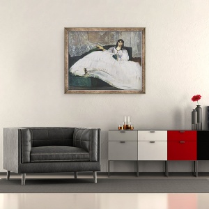 Tablou inramat - Edouard Manet - Portret De Jeanne Duval, 50 x 60 cm - Img 2