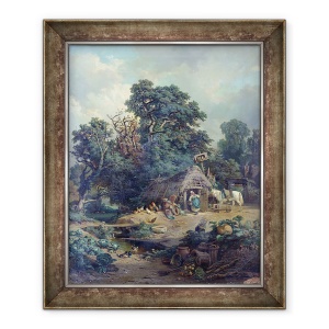 Tablou inramat - Edouard-Theophile Blanchard - Peisaj taran, 50 x 60 cm