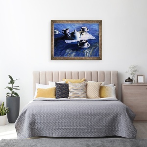 Tablou inramat - Ellen Golla - Timp de ceai cu Gordy, 60 x 80 cm - Img 3