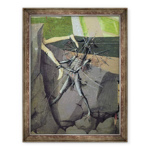Tablou inramat - Enguerrand Quarton - Un demon, de la incoronarea Fecioarei, 60 x 80 cm