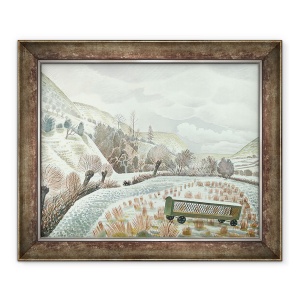 Tablou inramat - Eric Ravilious - Anul Nou zapada, 70 x 85 cm