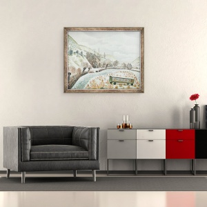 Tablou inramat - Eric Ravilious - Anul Nou zapada, 70 x 85 cm - Img 2