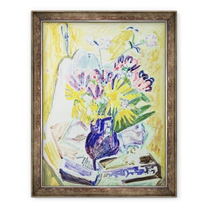 Tablou inramat - Ernst Ludwig Kirchner - Flori intr-o vaza, 60 x 80 cm
