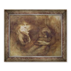 Tablou inramat - Eugene Carriere - Maternitate, 50 x 60 cm