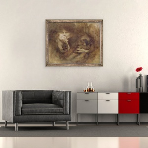 Tablou inramat - Eugene Carriere - Maternitate, 50 x 60 cm - Img 2