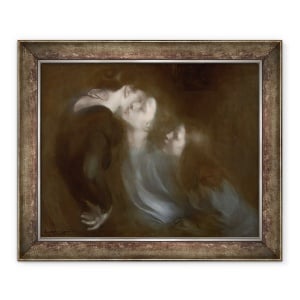 Tablou inramat - Eugene Carriere - Sarutul mamei ei, 50 x 60 cm