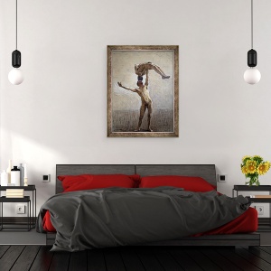 Tablou inramat - Eugene Jansson - sportivi, 60 x 80 cm - Img 3