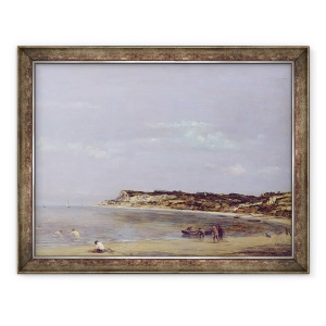 Tablou inramat - Eugene Louis Boudin - Coasta de la La Heve, 70 x 90 cm