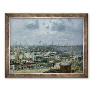 Tablou inramat - Eugene Louis Boudin - Portul Bordeaux, 60 x 80 cm