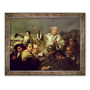 Tablou inramat - Eugenio Lucas Velazquez - Revolutia, 70 x 90 cm