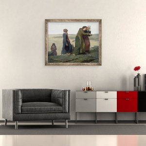 Tablou inramat - Evariste Vital Luminais - Vaduva sau familia pescarilor, 70 x 85 cm - Img 2