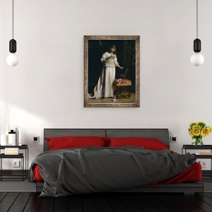 Tablou inramat - Federigo Andreotti - Scrisoarea de dragoste, 60 x 80 cm - Img 3
