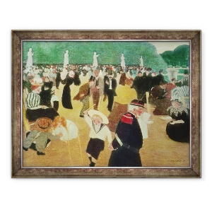 Tablou inramat - Felix Edouard Vallotton - Gradinile Luxemburg, 70 x 90 cm