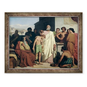 Tablou inramat - Felix-Joseph Barrias - Ungerea lui David de catre Samuel, 70 x 90 cm
