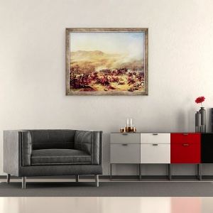Tablou inramat - Felix Philippoteaux - Batalia de la Mont Thabor, 50 x 60 cm - Img 2