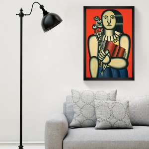 Tablou Inramat - Femeie cu o carte, Fernand Léger, Rama Neagra, 60 x 90 cm - Img 2