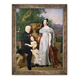 Tablou inramat - Ferdinand Georg Waldmuller - Familia Kerzman, 60 x 80 cm