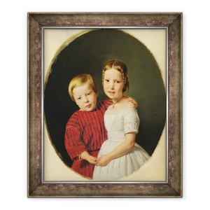 Tablou inramat - Ferdinand Georg Waldmuller - Portret De Doi Copii, 70 x 85 cm