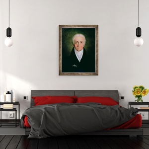 Tablou inramat - Ferdinand Jagemann - Portretul lui Johann Wolfgang von Goethe 1749-1832, 60 x 80 cm - Img 3
