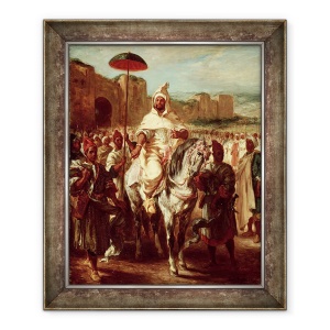 Tablou inramat - Ferdinand Victor Eugene Delacroix - Abd Ar-Rahman, sultanul Maroc, 50 x 60 cm