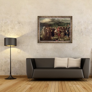 Tablou inramat - Ferdinand Victor Eugene Delacroix - Comedianti sau bufoni arabi, 60 x 80 cm - Img 2