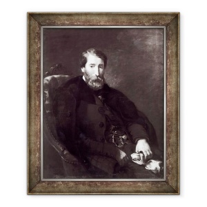 Tablou inramat - Ferdinand Victor Eugene Delacroix - Portretul lui Alfred Bruyas 1821-77 ulei pe panza, 70 x 85 cm