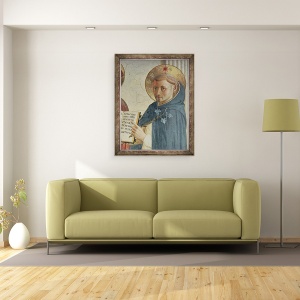 Tablou inramat - Fra Angelico - Madonna delle Ombre, detaliu al St. Dominic, 70 x 90 cm - Img 2