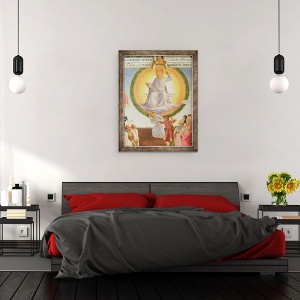 Tablou inramat - Fra Angelico - Scene din viata lui Hristos, al treilea panou care prezinta Judecata de Apoi detaliu al lui Hristos, 60 x 80 cm - Img 3