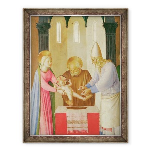 Tablou inramat - Fra Angelico - Scene din viata lui Hristos, primul panou, taierea imprejur detaliu, 60 x 80 cm