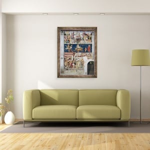 Tablou inramat - Francesco del Cossa - Triumful lui Venus, Aprilie din Camera Lunilor, 70 x 90 cm - Img 2