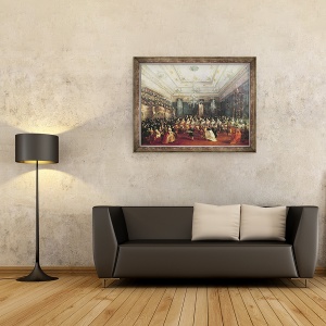 Tablou inramat - Francesco Guardi - Concert de gala sustinut in ianuarie 1782 la Venetia pentru tarevici Paul al Rusiei si sotia sa, 60 x 80 cm - Img 2
